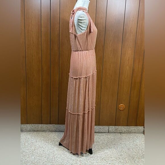 SABINA MUSÁYEV Helena Metallic Tiered Maxi Dress size L - Picture 7 of 11